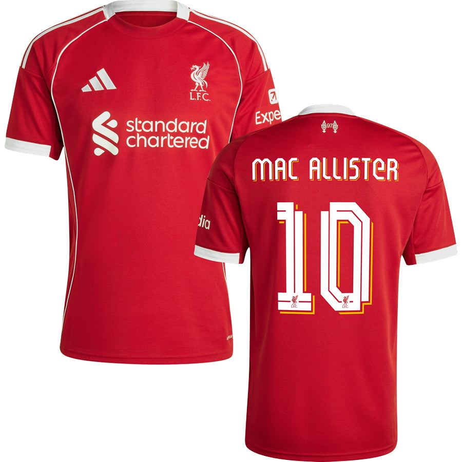 Liverpool Home #10 MAC ALLISTER Jersey 2025/26 Adults