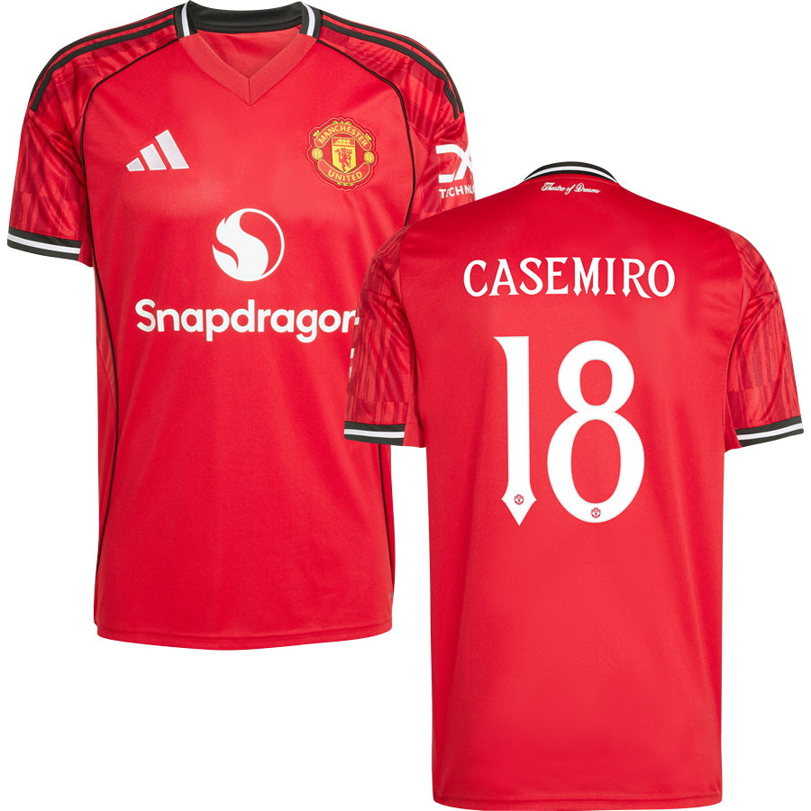 Manchester United #18 CASEMIRO Home Jersey 2025/26 Adults