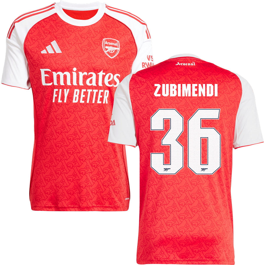 Arsenal Home Jersey #36 ZUBIMENDI 2025/26 Adults