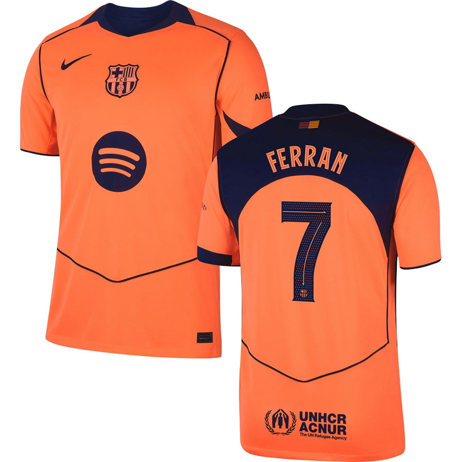 Barcelona FC Third #7 FERRAN Jersey 2025/26 Adults