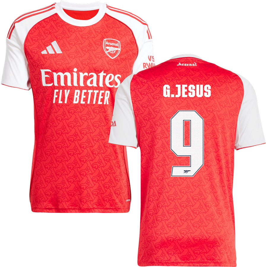 Arsenal Home Jersey #9 G.JESUS 2025/26 Adults