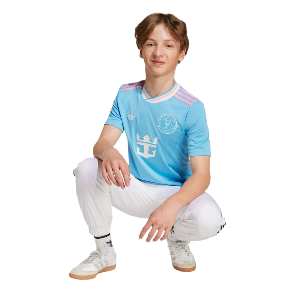 adidas Youth Inter Miami 25/26 Third Jersey (Blue/Pink)