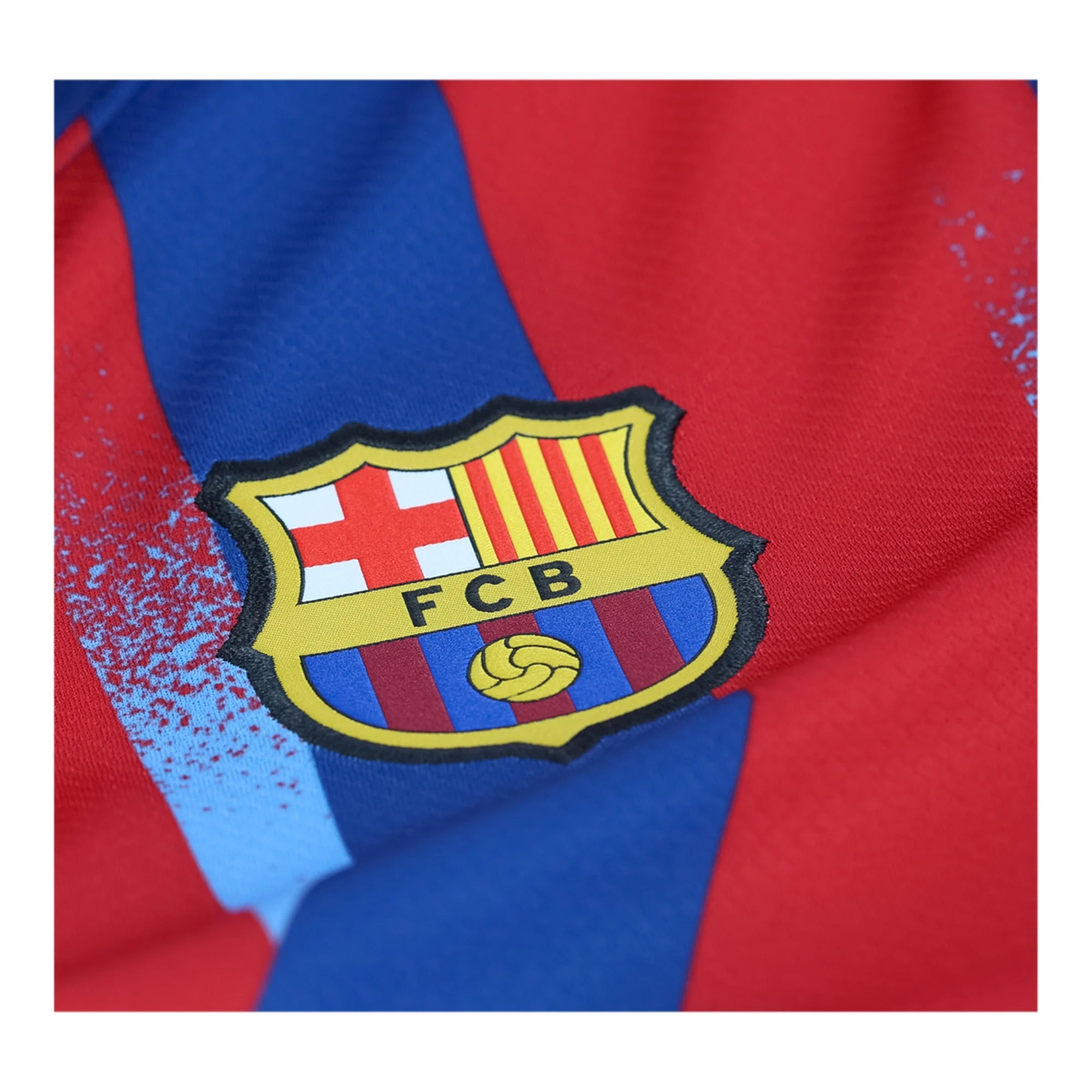 Nike Youth Barcelona 25/26 4th Soccer Jersey (Gym Blue/Salsa Red)