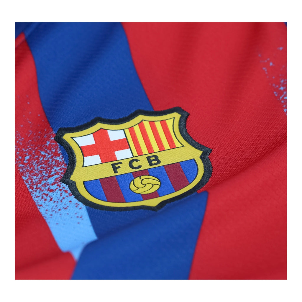 Nike Youth Fermin FC Barcelona 4th Soccer Jersey 25/26 (Gym Blue/Salsa Red)