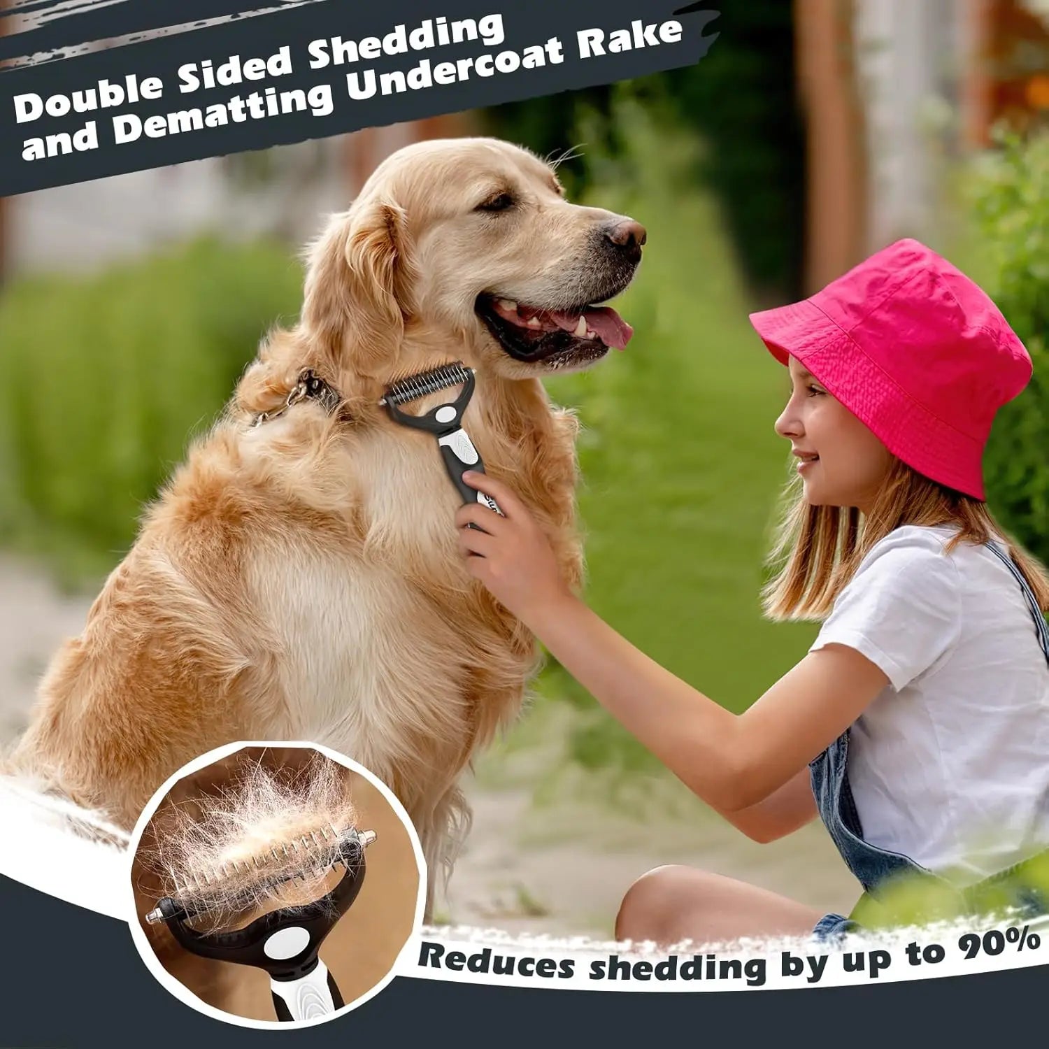 Professional 3Pcs/Set Pet Grooming Brush Set for Shedding Control Massage Bathing Deshedding Tool Dogs Cats Efficient